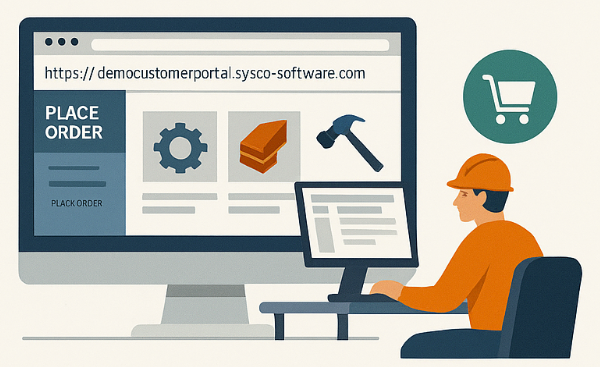 Online ordering portal illustration